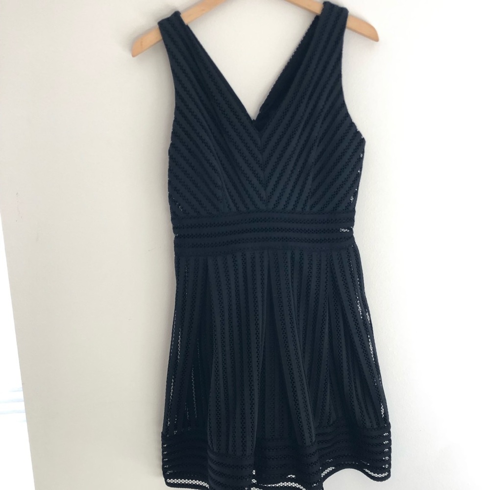 Aqua Black Fit n Flare Cocktail Dress